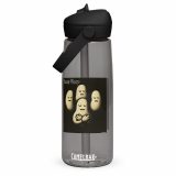 Bean Rhap – Flip Straw Water Bottle charcoal front — Snack Tracks - The Ultimate Parody Album Collection