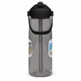 Loe Bar & Loe Pool Cornwall – Flip Straw Water Bottle charcoal right — Cornish Treasures