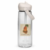 Aladdin Sane Carrot Parody Water Bottle – Flip Straw Water Bottle clear back — Snack Tracks - The Ultimate Parody Album Collection