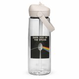 Dark Side of the Spoon – Flip Straw Water Bottle clear back — Snack Tracks - The Ultimate Parody Album Collection