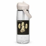 Bean Rhap – Flip Straw Water Bottle clear back — Snack Tracks - The Ultimate Parody Album Collection