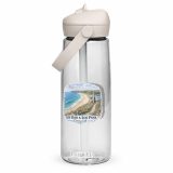 Loe Bar & Loe Pool Cornwall – Flip Straw Water Bottle clear front — Cornish Treasures