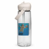 Nevermind the Donut – Flip Straw Water Bottle clear front — Snack Tracks - The Ultimate Parody Album Collection