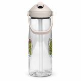 Trebah Garden Cornwall Artwork Design – Flip Straw Water Bottle clear right — Cornish Treasures