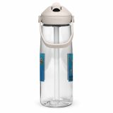 Nevermind the Donut – Flip Straw Water Bottle clear right — Snack Tracks - The Ultimate Parody Album Collection
