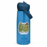 Trebah Garden Cornwall Artwork Design – Flip Straw Water Bottle oxford blue back — Cornish Treasures