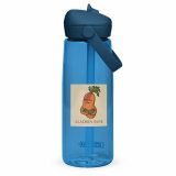 Aladdin Sane Carrot Parody Water Bottle – Flip Straw Water Bottle oxford blue back — Snack Tracks - The Ultimate Parody Album Collection