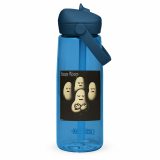 Bean Rhap – Flip Straw Water Bottle oxford blue back — Snack Tracks - The Ultimate Parody Album Collection