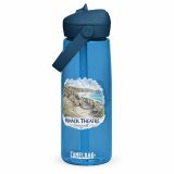 Flip straw water bottle – Flip Straw Water Bottle oxford blue front — Cornish Treasures