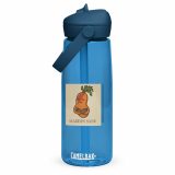 Aladdin Sane Carrot Parody Water Bottle – Flip Straw Water Bottle oxford blue front — Snack Tracks - The Ultimate Parody Album Collection