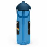 Dark Side of the Spoon – Flip Straw Water Bottle oxford blue left — Snack Tracks - The Ultimate Parody Album Collection