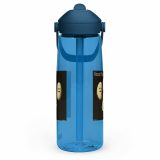 Bean Rhap – Flip Straw Water Bottle oxford blue left — Snack Tracks - The Ultimate Parody Album Collection