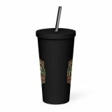 Cornish Calm – Insulated Tumbler with a Straw black 20oz front — The Brutally Honest Collection