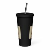 Aladdin Sane Carrot Parody Tumbler – Insulated Tumbler with a Straw black 20oz front — Snack Tracks - The Ultimate Parody Album Collection