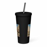 Wish You Were Beer – Insulated Tumbler with a Straw black 20oz front — Snack Tracks - The Ultimate Parody Album Collection