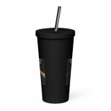 Dark Side of the Spoon – Insulated Tumbler with a Straw black 20oz front — Snack Tracks - The Ultimate Parody Album Collection