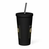 Bean Rhap – Insulated Tumbler with a Straw black 20oz front — Snack Tracks - The Ultimate Parody Album Collection
