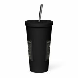 Unknown Snackers – Insulated Tumbler with a Straw black 20oz front — Snack Tracks - The Ultimate Parody Album Collection