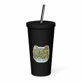 Trebah Garden Cornwall Artwork Design - Insulated tumbler with a straw