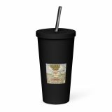 Green Lay Yokie Parody Insulated tumbler with a straw – Insulated Tumbler with a Straw black 20oz left — Snack Tracks - The Ultimate Parody Album Collection