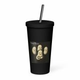 Bean Rhap – Insulated Tumbler with a Straw black 20oz left — Snack Tracks - The Ultimate Parody Album Collection