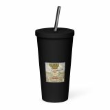 Green Lay Yokie Parody Insulated tumbler with a straw – Insulated Tumbler with a Straw black 20oz right — Snack Tracks - The Ultimate Parody Album Collection