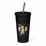 Bean Rhap – Insulated Tumbler with a Straw black 20oz right — Snack Tracks - The Ultimate Parody Album Collection