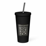 Unknown Snackers – Insulated Tumbler with a Straw black 20oz right — Snack Tracks - The Ultimate Parody Album Collection