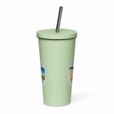 Insulated tumbler with a straw – Insulated Tumbler with a Straw mint 20oz back — Cornish Treasures