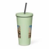 Wish You Were Beer – Insulated Tumbler with a Straw mint 20oz back — Snack Tracks - The Ultimate Parody Album Collection