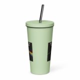 Dark Side of the Spoon – Insulated Tumbler with a Straw mint 20oz back — Snack Tracks - The Ultimate Parody Album Collection