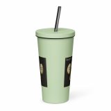 Bean Rhap – Insulated Tumbler with a Straw mint 20oz back — Snack Tracks - The Ultimate Parody Album Collection