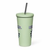 BUFFERING – Insulated Tumbler with a Straw mint 20oz front — Glitch State: Emotion Offline