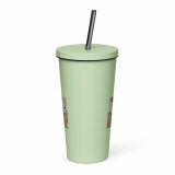 Green Lay Yokie Parody Insulated tumbler with a straw – Insulated Tumbler with a Straw mint 20oz front — Snack Tracks - The Ultimate Parody Album Collection