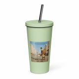 Wish You Were Beer – Insulated Tumbler with a Straw mint 20oz left — Snack Tracks - The Ultimate Parody Album Collection