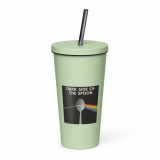 Dark Side of the Spoon – Insulated Tumbler with a Straw mint 20oz left — Snack Tracks - The Ultimate Parody Album Collection