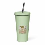 Green Lay Yokie Parody Insulated tumbler with a straw – Insulated Tumbler with a Straw mint 20oz right — Snack Tracks - The Ultimate Parody Album Collection