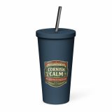 Cornish Calm – Insulated Tumbler with a Straw navy 20oz left — The Brutally Honest Collection
