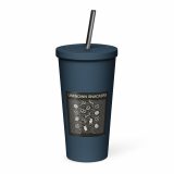 Unknown Snackers – Insulated Tumbler with a Straw navy 20oz right — Snack Tracks - The Ultimate Parody Album Collection
