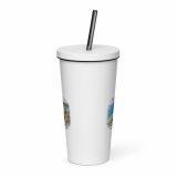 Loe Bar & Loe Pool Cornwall – Insulated tumbler with a straw
