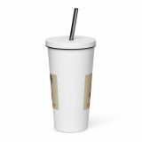 Aladdin Sane Carrot Parody Tumbler – Insulated Tumbler with a Straw white 20oz back — Snack Tracks - The Ultimate Parody Album Collection