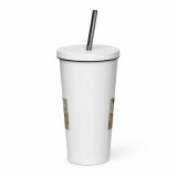 Green Lay Yokie Parody Insulated tumbler with a straw – Insulated Tumbler with a Straw white 20oz back — Snack Tracks - The Ultimate Parody Album Collection