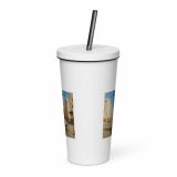 Wish You Were Beer – Insulated Tumbler with a Straw white 20oz back — Snack Tracks - The Ultimate Parody Album Collection