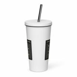 Unknown Snackers – Insulated Tumbler with a Straw white 20oz back — Snack Tracks - The Ultimate Parody Album Collection