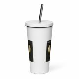 Bean Rhap – Insulated Tumbler with a Straw white 20oz front — Snack Tracks - The Ultimate Parody Album Collection