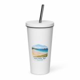 Insulated tumbler with a straw – Insulated Tumbler with a Straw white 20oz left — Cornish Treasures