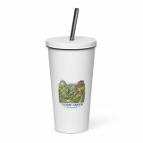 Trebah Garden Cornwall Artwork Design – Insulated Tumbler with a Straw white 20oz left — Cornish Treasures