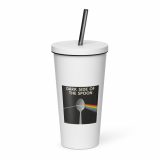 Dark Side of the Spoon – Insulated Tumbler with a Straw white 20oz left — Snack Tracks - The Ultimate Parody Album Collection