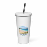 Insulated tumbler with a straw – Insulated Tumbler with a Straw white 20oz right — Cornish Treasures