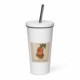 Aladdin Sane Carrot Parody Tumbler – Insulated Tumbler with a Straw white 20oz right — Snack Tracks - The Ultimate Parody Album Collection